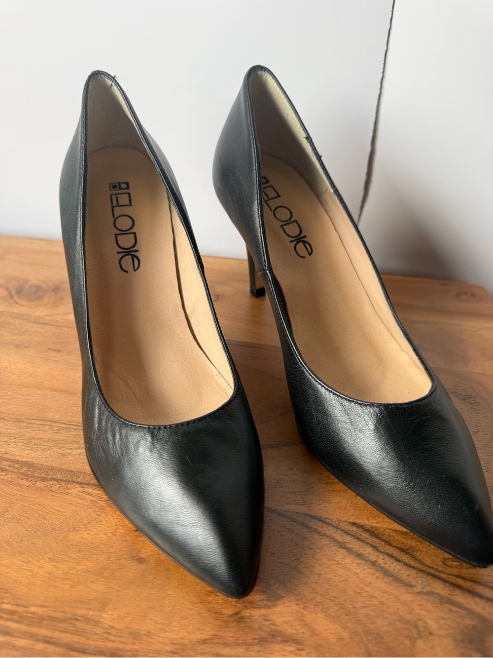 Elodie S 8 Black Pointed Toe Women's Pumps